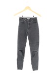 Vorschaubild 1 von Damen Jeans Straight Leg W24/32/XXS Grau Destroyed Fransen