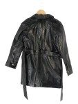 Vorschaubild 2 von Klassischer Mantel Damen 34;XS Schwarz Kroko-Optik Vintage