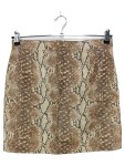 Vorschaubild 2 von Damen A-Linienrock 42/XL Beige Schlangenmuster Minirock Streetwear