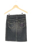 Vorschaubild 2 von Jeansrock Damen Grau L Midirock Baumwolle Casual 50cm
