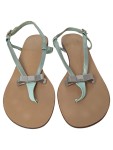 Vorschaubild 2 von Sandalen Damen Gr. 37 Grün Minimalistisch Modern Schleife