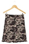 Vorschaubild 1 von Damen Wickelrock Gr. 36;S Schwarz Florales Muster Midi