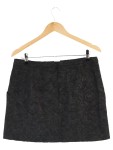 Vorschaubild 2 von Damen Minirock Gr. 40 Schwarz Elegant Wollmix Strukturmuster
