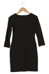 Vorschaubild 2 von Damen Freizeitkleid Gr. 34/XS Schwarz Gestreift Klassisch