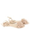 Vorschaubild 1 von Sandalen Damen Gr. 39 Beige Bohemian Fransen Sommerschuhe