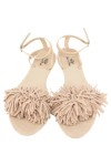 Vorschaubild 2 von Sandalen Damen Gr. 39 Beige Bohemian Fransen Sommerschuhe