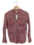 Vorschaubild 1 von Damen Hemdbluse Gr. 32/XS Rot Kariert Vintage Casual Bohemian Baumwolle