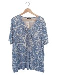 Vorschaubild 1 von Damen Bluse Gr. 52/6XL Blau Floral Casual