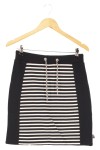 Vorschaubild 1 von WOMENWEAR BY WIND Wickelrock Damen 34/XS Schwarz Gestreift Maritim Baumwolle