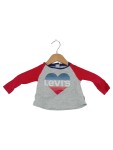 Vorschaubild 1 von Kinder Sweatshirt Gr. 68 Grau Rot Logo Casual Streetwear