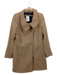 Vorschaubild 1 von Damen Wollmantel Gr. 36/S Braun Klassisch Elegant Reißverschluss