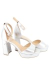 Vorschaubild 1 von Damen Plateausandalen Gr. 38 Silber Elegant Luxuriös High Heels
