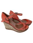 Vorschaubild 1 von Damen Plateausandalen Gr. 38 Rot Elegant Sommerlich Schleife