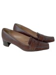 Vorschaubild 1 von Damen Pumps Gr. 40 Braun Elegant Business Leder 4cm Absatz