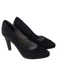 Vorschaubild 1 von Pumps Damen Gr. 37 Schwarz Elegant Wildleder High Heels