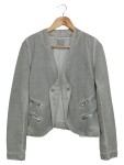 Vorschaubild 1 von Damen Sweatjacke Grau Gr. 32/XS Pailletten Casual Streetwear