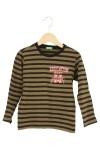 Vorschaubild 1 von Kinder Langarmshirt Grün Gestreift Gr. 110 Streetwear