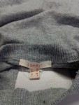 Vorschaubild 3 von Damen Pullover Gr. 32/XS Grau Klassisch Elegant Cut-Out Langarm