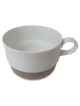 Vorschaubild 2 von Kaffeetassen Set 4x Weiß Porzellan Gestreift Klassisch Elegant