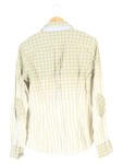 Vorschaubild 2 von Bluse Damen XL Gelb Kariert Gestreift Klassisch Langarm