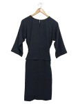 Vorschaubild 2 von Blusenkleid Damen Gr. 36/S Schwarz Elegant Business Midi