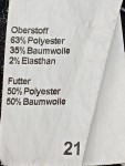 Vorschaubild 4 von Damen Anzughose Gr. 21 (42) Schwarz Business Klassisch Extraglatt