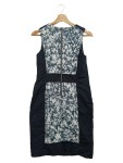 Vorschaubild 2 von Etuikleid Damen 36/S Schwarz Blumenmuster Elegant