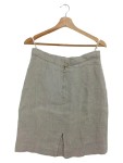 Vorschaubild 2 von Bleistiftrock Damen 42/XL Grau Hanf Klassisch Elegant Midi