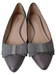 Vorschaubild 2 von Ballerinas Damen Gr. 38 Silber Glitzer Schleife Elegant