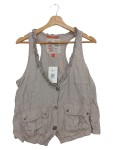 Vorschaubild 1 von Damen Leichte Weste Gr. 38/M Grau Vintage Bohemian Streetwear Casual