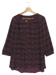 Vorschaubild 1 von Damen Hemdbluse Gr. 40/L Lila Grafisch Klassisch Elegant Polyester