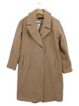 Vorschaubild 1 von Mantel Damen Klassisch Wolle Beige Gr. 34 Knopf Langarm Business
