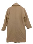 Vorschaubild 2 von Mantel Damen Klassisch Wolle Beige Gr. 34 Knopf Langarm Business