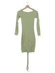 Vorschaubild 2 von Damen Freizeitkleid Gr. 32/XXS Grün Rippstrick Streetwear