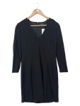 Vorschaubild 1 von Etuikleid Damen Gr. 38 Schwarz Viskose Polyamid Elasthan Uni Midikleid