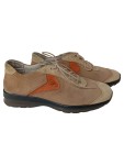 Vorschaubild 1 von Damen Schnürschuhe Gr. 38 Beige Leder Casual Vintage Halbschuhe