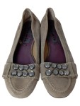 Vorschaubild 2 von Ballerinas Damen Gr. 36 Grau Elegant Strass Slipper Schuhe