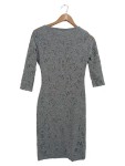 Vorschaubild 2 von Damen Spitzenkleid Gr. 34/XS Grau Elegant Lochmuster 3/4-Arm