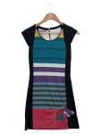 Vorschaubild 1 von Damen Freizeitkleid 34;XS Mehrfarbig Gestreift Baumwolle