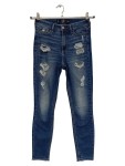 Vorschaubild 1 von Damen Destroyed Jeans Crop High Rise W24 Blau Casual