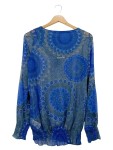 Vorschaubild 2 von Bluse Damen 34;XS Blau Florales Muster Bohemian Vintage