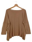 Vorschaubild 2 von Damen Langarmshirt Gr. 38/M Braun Casual Oversized Viskose