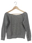 Vorschaubild 2 von Pullover Damen Grau Logo-Print Gr. 32/XS Casual Langarm