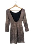 Vorschaubild 2 von & OTHER STORIES Damen festliches Kleid 34/XS Schwarz Glitzer Cut-Out Elegant