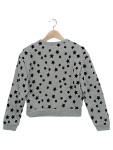 Vorschaubild 2 von Damen Sweatshirt Grau Sterne Gr. 40/L Langarm Streetwear Vintage
