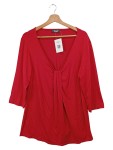 Vorschaubild 1 von Langarmshirt Damen Gr. 40/L Rot Viskose Elasthan Uni