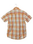 Vorschaubild 2 von Herren Freizeithemd Kariert Orange M/48 Kurzarm Baumwolle