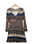 Vorschaubild 1 von Damen Freizeitkleid Gr. 32/2 Mehrfarbig Animal Ethno Vintage