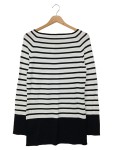Vorschaubild 2 von Damen Pullover Gr. 36/S Gestreift Schwarz Weiß Klassisch