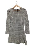 Vorschaubild 1 von Damen Businesskleid Gr. 40/M Grau Fischgrätenmuster Elegant
